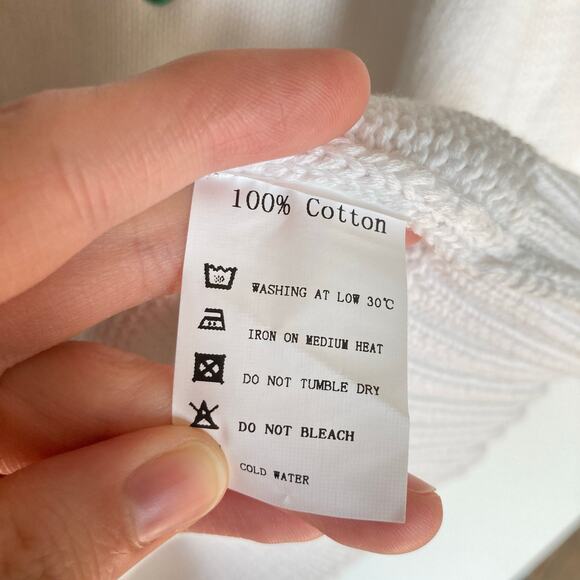 NWT Runway Athletics Womens XL White Apres Tennis Embroidered Knit Sweater Prep - Picture 8 of 10